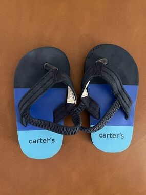 Carter's Navy and Bright Blue Toddler Flip Flop Sandals